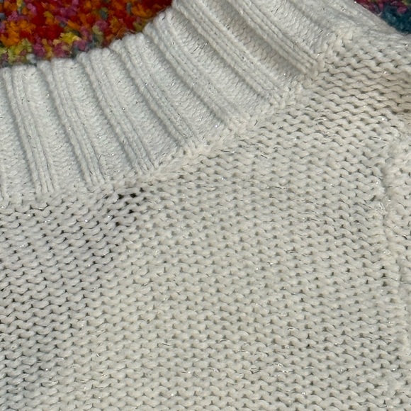 Metallic Shimmer V-Neck Holiday Sweater Arizona Jean Company Women’s XL - Picture 8 of 9